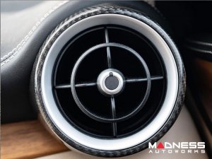 Alfa Romeo Giulia Interior Air Vent Cover Trim Kit - Carbon Fiber - Front Set - Feroce Carbon